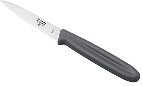 KUHN RIKON Swiss Knife - Cuchillo dentado (acero inoxidable, con protector de hoja), color gris