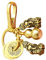Cabilock 1 Set Wu Lou Schlüsselanhänger Gourd Keychain Lucky Keychain Set mit Feng Shui Münzen Schlüsselanhänger Für Glück Wohlstand Niedlichen Keychain