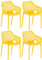 CLP XL-Bistrostühle Air I Stapelstühle Air Aus Kunststoff Mit 44 cm Sitzhöhe I Outdoor-Stühle Mit Wabenmuster, Farbe:gelb