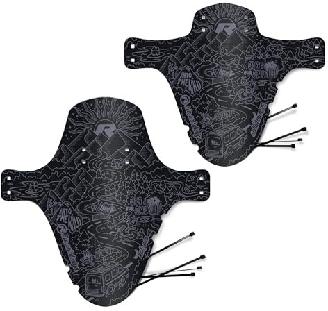 Riesel Design Mudguard Set (1 x Schlamm:PE + Kol:OSS) - MTB Schutzblech inkl. Kabelbinder/Stylisches Fahrrad Schutzblech & modernes Mountainbike Schutzblech für Jede Fahrradgröße (Vanlife Set)