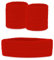 krautwear Damen Schweißbänder Set Stirnband 2 Armbänder 80er Jahre (Schweißbänder Set, rot)
