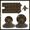 YOLOUP 80Stk Silvester 2025 Partygeschirr Set Silvester Schwarzgold Geschirr mit 2025 Happy New Year Pappteller Neujahr Servietten Silvester Einweggeschirr für Silvester Deko Partydeko Zubehör