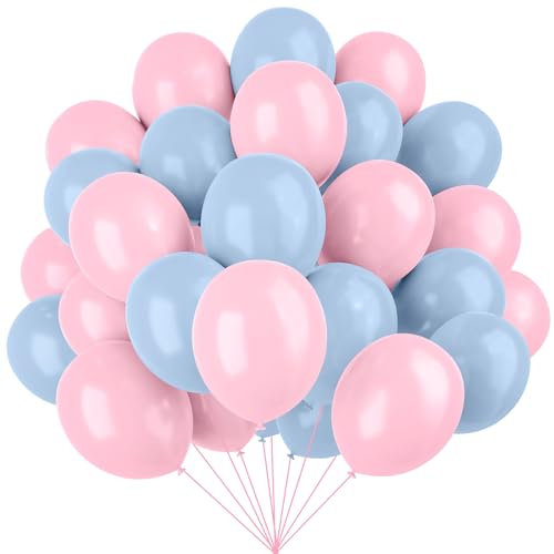 Palloncini in lattice rosa e blu, 67 palloncini rosa e blu, 30,5 cm, per rivelare il genere per ragazzo o ragazza, decorazioni per feste di compleanno, baby shower, anniversario