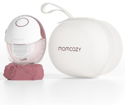 Momcozy M6 Sacaleches Eléctrico Portátil – Manos Libres, Copas Cómodas e Indoloras, 3 Modos y 9 Niveles, 180 ml, Antigoteo, Silencioso y Recargable para Lactancia