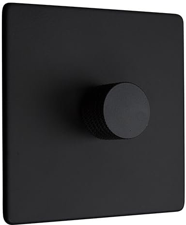 Dowsing & Reynolds Single LED Dimmer Light Switch 1 Gang 2 Way 5-150W Matt Black