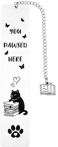 Katzen-Lesezeichen, Kätzchen-Lesezeichen Edelstahl-Lesezeichen Metall-Lesezeichen Katzen-Buchmarker Lustige Süße Lesezeichen mit Geschenkbox für Studenten Lehrer Schule Bibliothek Souvenir