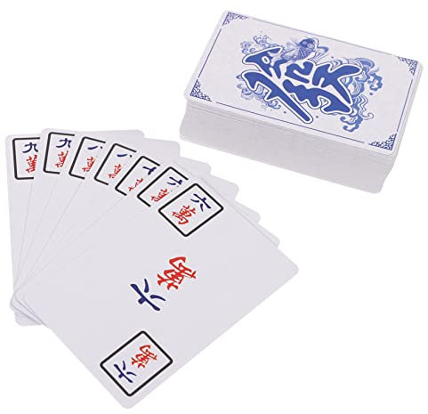Traditionelles Mahjong Kartenset aus Papier für Reisen, 1 Satz