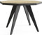 WFL GROUP Moderner Runder Ausziehbarer Esstisch Diamond mit Schwarz Holzbeinen – Erweiterbar bis 150 cm, ideal für 4 bis 6 Personen - Loft-Stil Tisch für Esszimmer oder Küche - Sonoma Eiche