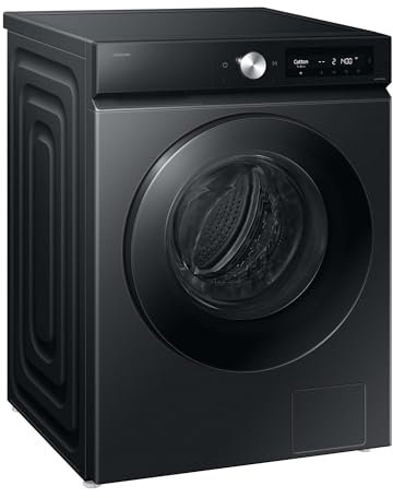 Samsung WD9EDB7B85GBU2 Bespoke AI Waschtrockner, 9+6 kg, EEK: D/A (-10%), Waschmaschine und Trockner in einem, QuickDrive, AI Ecobubble, AI Wash, SuperSpeed 39 Min. Waschprogramm, Schwarz