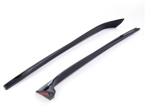 Heckspoiler Für VW für Polo MK5 2011 2012 2013 2014 2015 2016 2017 1 Paar für schwarz glänzende Heckscheiben-Seitenspoileraufkleber Zierabdeckung