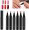 Nail Polish Pens 8 ml, 6PCS Nail Polish Pen Set, 3 In 1 Gel Nail Polish Pen, Nail Varnish Sets for Women, One Step Nail Gel Pen, Nail Varnish Nail Tools For Women Girls (A)