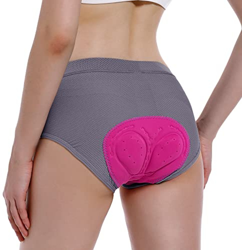 MEETWEE Damen Radunterhose,Radlerhose Kurz Fahrradhose Fahrrad Unterwäsche mit 4D hoch elastisches Schaumstoff,Fahrradunterhose Atmungsaktiv Schnelltrocknend Radhose Radfahrunterhose