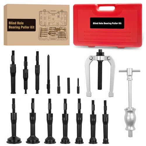 GOOACC 16pcs Blind Hole Bearing Puller Race and Seal Puller Extractor Kit