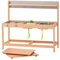 VEVOR Matschküche 1000x360x885 mm, Kinderküche, Holzspielzeug-Spielküchenset mit Zubehör, Outdoor-Spielset, Rollenspiel-Outdoor-Küche für Jungen und Mädchen, Kleinkinder-Spielküche mit Herd und Spüle