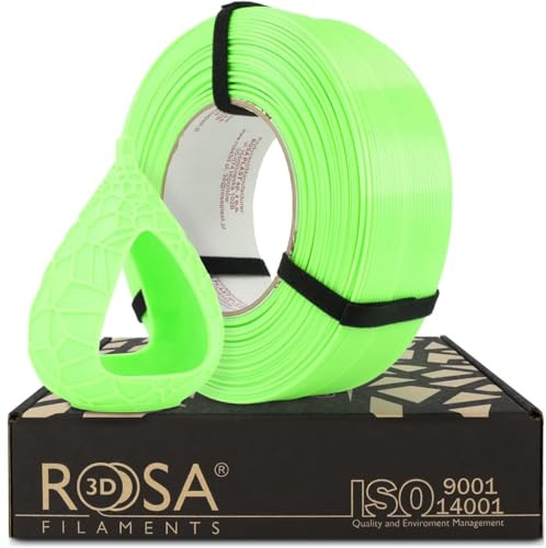 ROSA3D PETG HS Filament 1.75 mm für 3D Drucker, Neon Grün Refill 1 kg