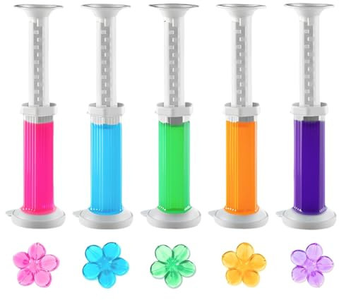 LYITZW 5 Stück WC Ente Frischesiegel Starter Set, Toilettengel-Blumen, Desinfiziert und Verhindert Kalk, Lang anhaltender Duft, Mehrfarbig, Ideal für Haushalt, Hotel und Ferienwohnung