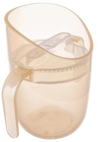 LOVI Doppelpack Trainingsbecher für Kinder Genius 150 ml, Trinken ohne Zurücklehnen, Neutral für Kiefer und Sprache, Transparenter, Für kleine Hände (Nude)