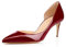 elashe Damenschuhe Kitten Heels Pumps | Spitze Stiletto Low Heels 65mm | Lackleder Cut-Out Pumps Rot EU39