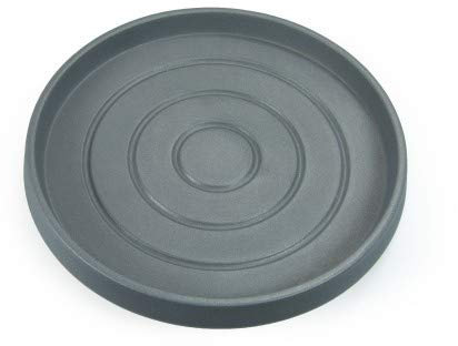 TKM Pot de Fleurs Begonia avec soucoupe en résine Rond H45 Gris Ø 50Cm