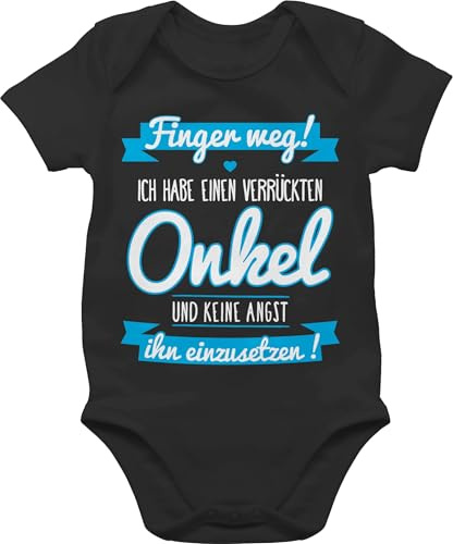 Shirtracer - Body Kurzarm - Sprüche - Ich habe einen verrückten Onkel I Baby Kleinkind Geschenk