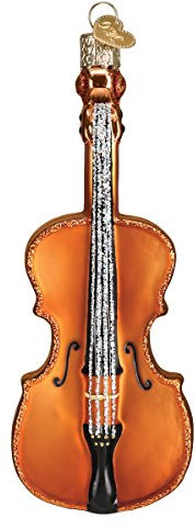 Old World Christmas Musikinstrumente Glas geblasene Ornamente für Weihnachtsbaum Cello, 5x5