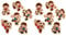 FOOTBALLERS white chocolate edible topper cake decorations x12