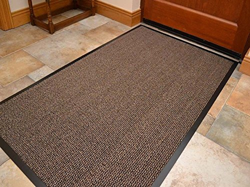 Rugs Supermarket.com LTD Machine Washable Beige Brown Heavy Quality Non Slip Hard Wearing Barrier Mat.