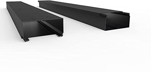 SCOS Smartcosat Kabelkanal schraubbar PVC Kunststoff, Aufputz Wand Kabelleiste, Kabelschacht, Elektro Kanal 120 x 60 x 2000 mm 5 Stück a 2 m B x H x L, Graphit Schwarz
