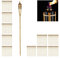 Relaxdays 100x Candele per Giardino, Fiaccola ad Olio in bambù, con Stoppino, Decorazione per Ambienti Esterni, H: 90 cm, Naturale