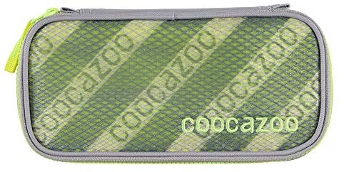 coocazoo Federmäppchen PencilDenzel „MeshFlash Neon Green“ grün, Schlamperetui, Geodreieckfach, Stundenplanfach, herausnehmbarer Stiftehalter, zusätzliches Reißverschlussfach