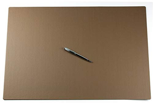 DELMON VARONE - Personalisierbare Schreibtischunterlage XXL aus „EcoAppleLeather“ Braun, Recycled Öko Apfel Leder Schreibunterlage rutschfest & abwaschbar, Schreibtisch Unterlage nachhaltig 65 x 45 cm