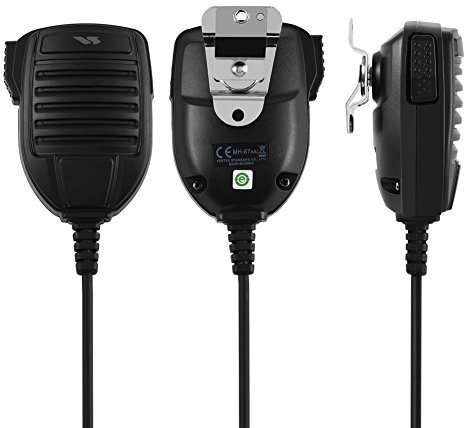 Microfono Radio Bidirezionale, RJ45 8pin Microfono Altoparlante Portatile con Pulsante PTT per per Vertex VX2500 VX2508 VX2208 VX2108 Walkie Talkie