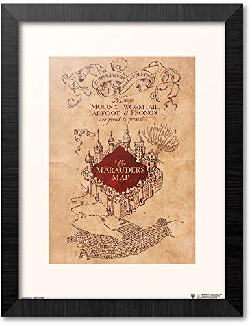 Erik Kunstdruck Harry Potter Die Karte des Rumtreibers - Bild mit Rahmen