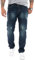 Rock Creek Herren Jeans Regular Fit Stretch Jeans Männerhose Herrenjeans Denim Hosen Herrenhose Straight Cut Stonewashed RC-2299 Dunkelblau W30 L34