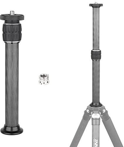 INNOREL ER252C Universal 10 Layers Carbon Fiber Tripod Center Column Extension Pole Extender-Tripod Two-Section Mid-Column Extension Rod Pole for Tripod Monopod DSLR Camera 25.6mm Tube