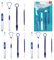 SRV Hub® Kit de soins dentaires 12 pièces - Kit d'outils de nettoyage oral, cure-dents, miroir dentaire, nettoyeur de langue et brosse à dents, idéal pour les voyages ou les petites salles de bain