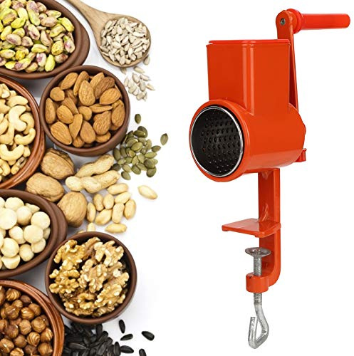 Manual High Hopper Grain Grinder,Nut Grinder,Hand Grinder,Aluminum Alloy Hand Cranking Manual Milling Machine for Nuts Grain Corn Wheat Oats