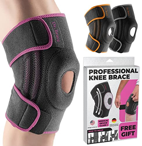 DR. BRACE ELITE Knee Brace with Side Stabilizers & Patella Gel Pads for Maximum Knee Pain Support and fast recovery for men and women - Please Check How To Size Video (Orion's XL)