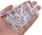 HAHIYO Lot de 170 pinces crocodiles en plastique transparent en forme de U, 45 mm, pinces à linge pliantes avec dents pour couture, chaussettes, cravates, pantalons pour fixer le tissu à la planche de