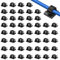 ALBOYI 50 Stück Kabel-Clips, Kabel-Management-Clips mit starkem, selbstklebendem, leichtem PC-Draht-Kunststoff-Kabel-Organizer für Zuhause, Büros und Multi-Kabelhalter unter dem Schreibtisch, schwarz