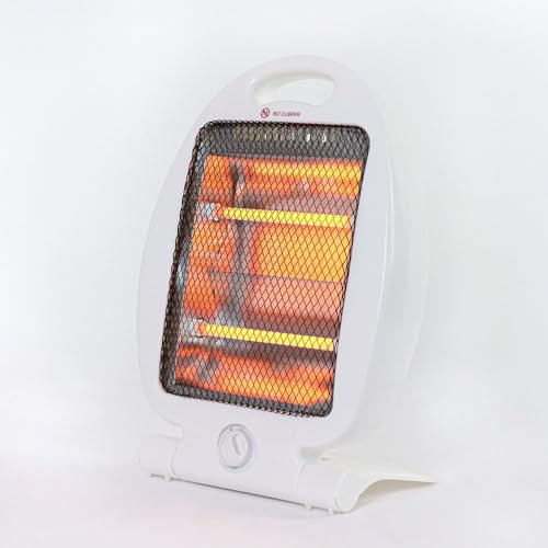 Estufa radiador calefactor halógeno | 2 barras de cuarzo 2 potencias 400W 800W | bajo consumo
