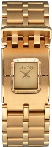 Nixon Confidante Damen Armbanduhr aus Edelstahl in der Farbe Gold, 23mm, Wasserdichtigkeit: 3Bar, A1362502-00