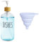 LOOCHICA Dish Clear Glass Soap Dispenser with Plastic Pump, 16 Oz Transparent Dish Soap Dispenser Set Refillable Reusable Apothecary Soap Pump Dispenser Bottles for Bathroom and Kitchen
