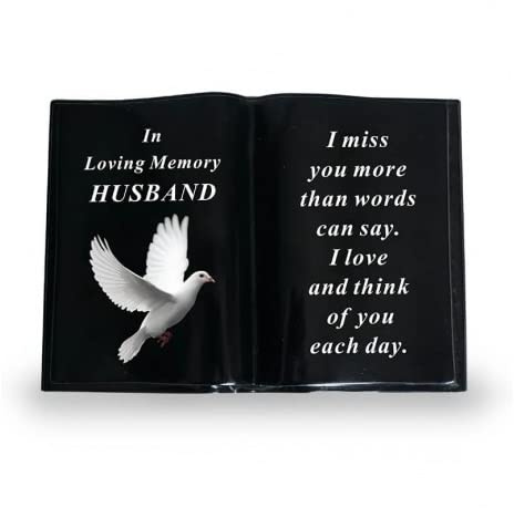 David Fischhoff Graveside Memorial Black Book with Dove - Husband