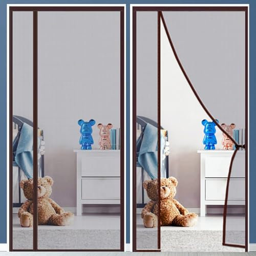 Tenda zanzariera Magnetica 300x300cm Zanzariere su Misura Adsorbimento Magnetico Pieghevole Impedendo Insetti di Entrare per Porte Scorrevoli, Garage