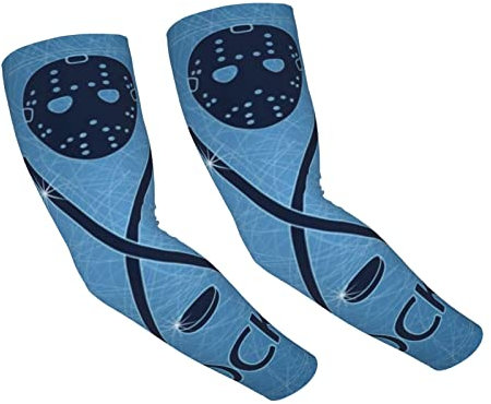 RadDA Eishockeyschläger, bedruckt, kühlend, UV-Schutz, Sport, Eisseide, zum Laufen, Radfahren, Outdoor, Schwarz, Einheitsgröße, Schwarz, Einheitsgröße
