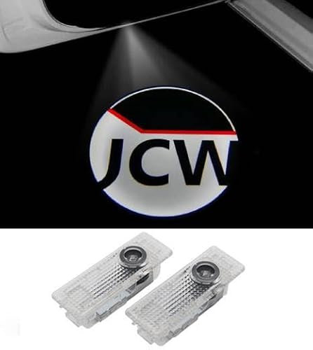 Duleutgnu 2 Stück LED Umfeldbeleuchtung Autotür Logo Türbeleuchtung Innenraum Ghost Projektor Willkommenslicht Ambiente Zubehör (Für JCW)