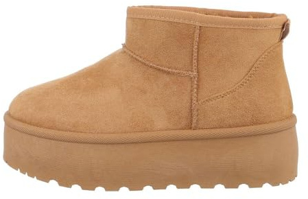Ital Design Damenschuhe Stiefeletten Plateaustiefeletten