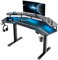 EUREKA ERGONOMIC Höhenverstellbarer Schreibtisch 160×74cm Flügelförmiger Gaming Tisch Höhenverstellbar Elektrisch Doppelmotor Groß Gaming Schreibtisch mit Led, Monitorständer und Tastaturablage