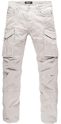 REPUBLIX Herren Cargohose Cargo Jogger Chino Hose Jeans R7023 Hellgrau W38